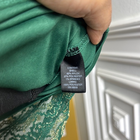 Elegant Green Lace Dress - Picture 9 of 12